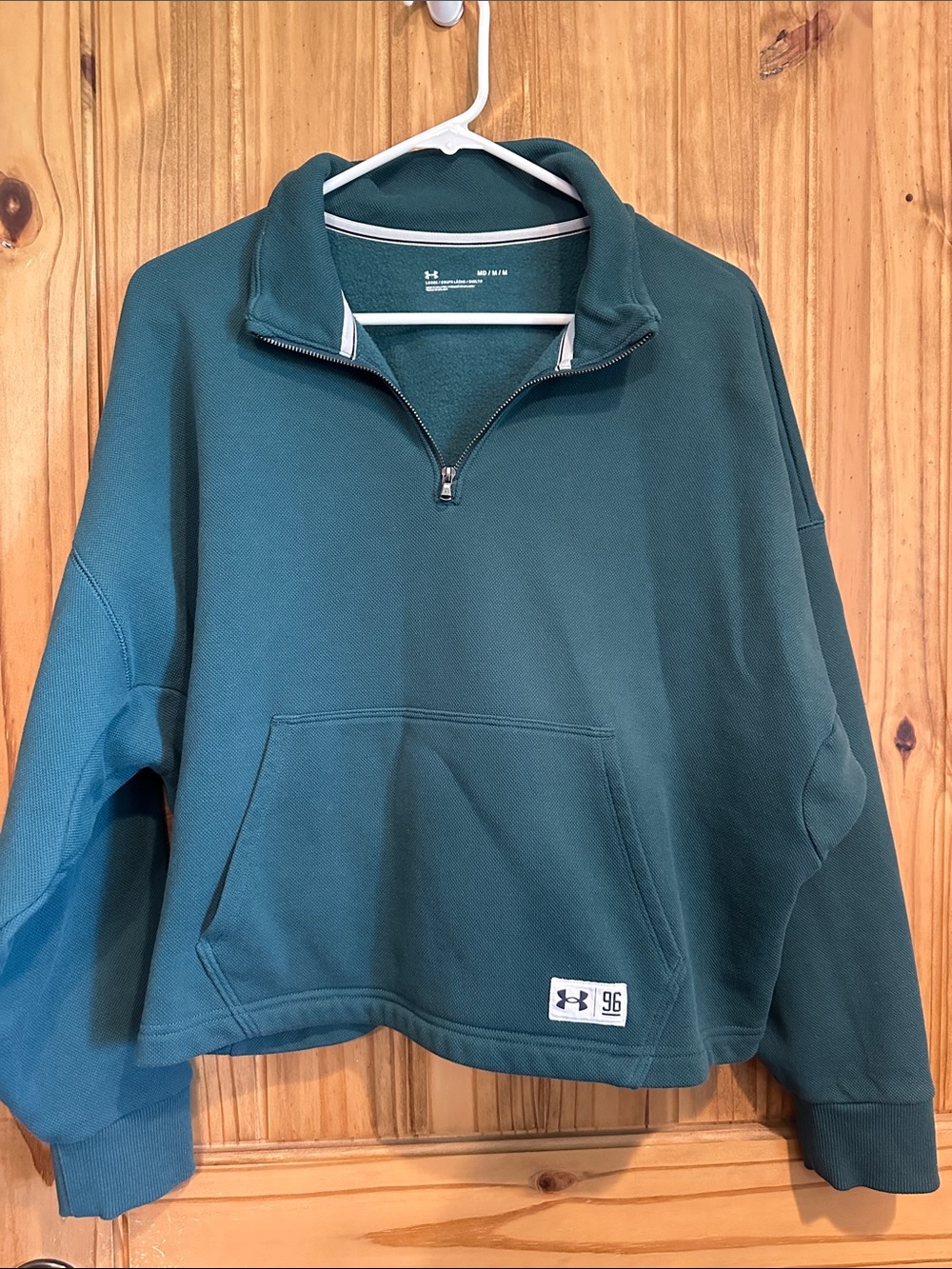 Under Armour Teal Green Quarter-Zip Pullover Sweatshirt
